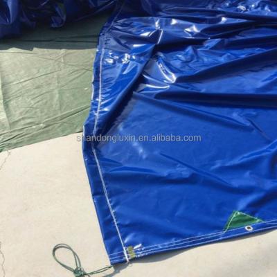 China Popular Different Sizes Woven Coated Pe Tarpaulin Tent Cover in Vibrant Orange for sale