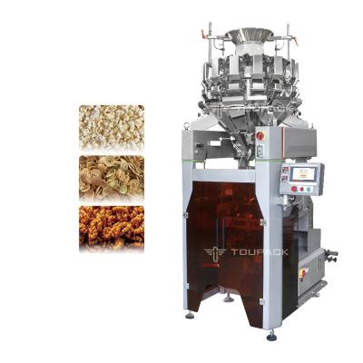 China 14 Head All In One Weighing Packaging Machine Puffed Food Multihead Weigher 4kw for sale