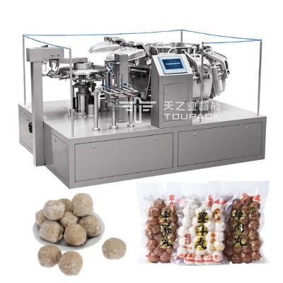 China Automatic Vacuum Packaging Machine Doypack Stand-Up Bags Frozen Food Rotary Pre-Made Pouch Packing Machine à venda