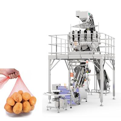 China SS316 Fully Automatic Net Bag Packing Machine For Packing Vegetables Fruits Hardware for sale