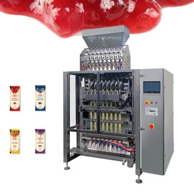 China Stainless Steel Sachet Packing Machine Jam Jelly Candy Stick Multi Lane Packaging Machine for sale