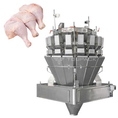 China Máquina de embalaje de pesas de carne de pollo con bastón de tambor 500-1000 g vertical en venta