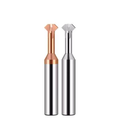 China 90 Degree Carbide End Mill , Double Angular Deburring Chamfering Milling Cutter for sale