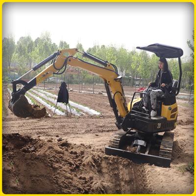 China 2 Ton Mini Excavator Machine Three Cylinder Water Cooling 2650*1200*2300mm for sale