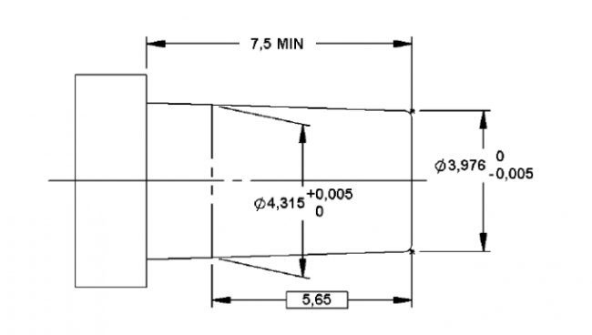 ISO 80369-7-Figure C.2 Male Reference Luer Slip Connector For Testing Female Luer Connectors_1