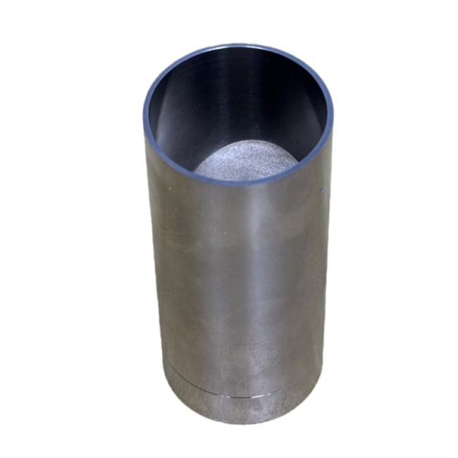 Close-up view of Small Parts Cylinder with test object placement demonstration