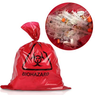 China PP Red 135 Degree Biohazard Plastic Bag Autoclave For Medical for sale