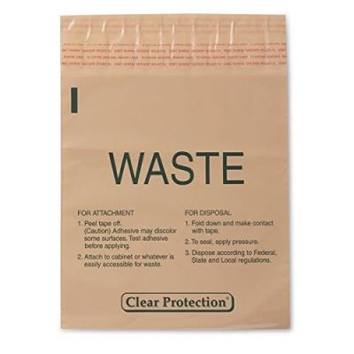 China 9 X10 Inch Disposable Stick On Infectious Waste Bags Peel Stick for sale