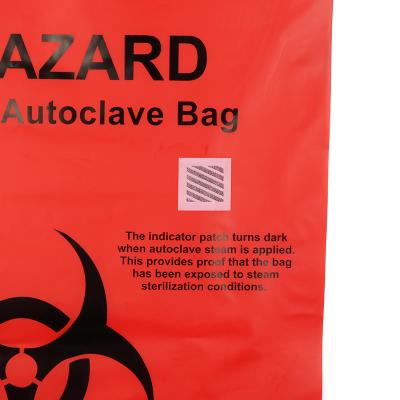 China Red HDPE PP Bio Medical Waste Bags , Disposable Biohazard Bags For Hospital for sale