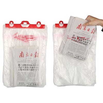 China Customized Printed Shopping Plastic Bags For Newspaper Delivery en venta