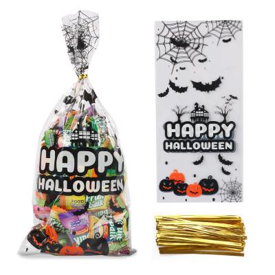 China PP LDPE Customer Printing 150 Pieces Halloween Cellophane Bags for sale