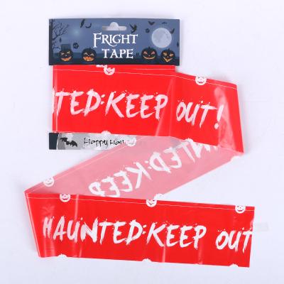 China LDPE Halloween Keep Out Tape Banner , 0.04mm Plastic Halloween Fright Tape for sale