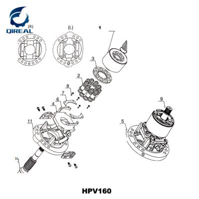 Chine Kit de réparation de pompe hydraulique HPV160 pour Komatsu PC400-3 PC400-5 à vendre