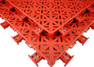 China Pressure Resistant School Playground Flooring Red Cross Stiffener Structure for sale