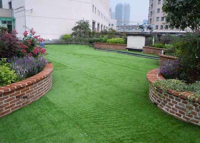 China PE + PP Material Artificial Grass Landscaping Flat Yarn Shape , Easy To Install for sale