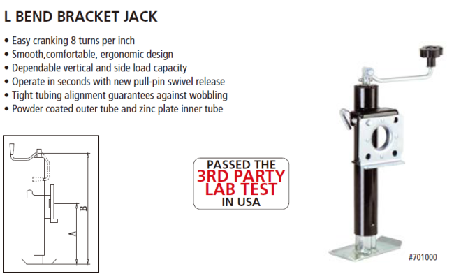 TOWKING 2000 Lb Trailer Jack Trailer Hitch Jack For Agriculture 0