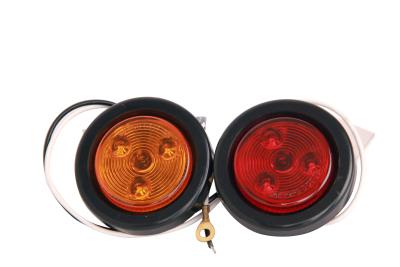 China 3 Diodes 2inch Round LED Trailer Tail Lights For Truck Camper for sale