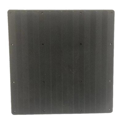 China Black Large Rubber Mats Rubber Horse Stall Mats For Pool Wall Insert With Q235 Steel Plate for sale