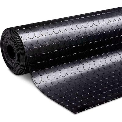 China E-Purchasing 3mm Thick Rubber Floor Rubber Mat 16.4 X 3.3 Fts Rubber Stall Mats Heavy Duty Coin-Grip Pattern for sale