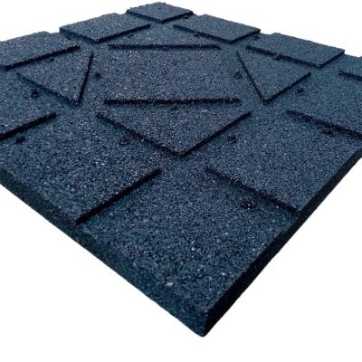 China Rubber Horse Stable Mats Heavy Duty 500 X 500 X 30mm Equine Hammer Top Strong Adhesion On The Back for sale