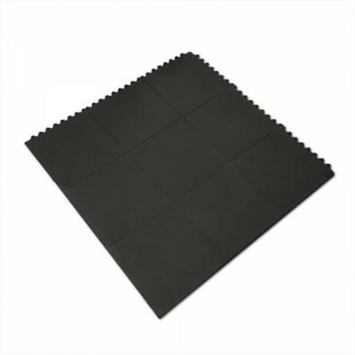 China Interlocking Rubber Horse Stable Mats Floor Tiles 90cm X 90cm X 14mm And Edge Strips for sale
