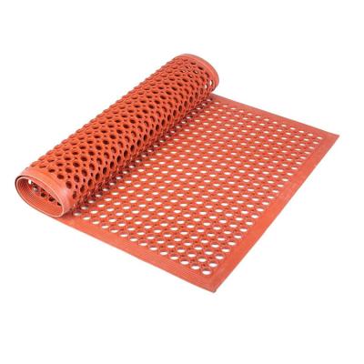 China Rubber Cushion Mat With Holes, 24''X 36'' Anti-Fatigue/Non-Slip Drainage Mat Bar Bathroom for sale