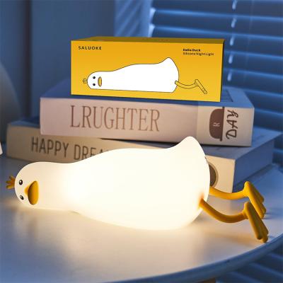 China 3500K Cute Silicone Duck Lamp LED Baby 7 Colors Kids Night Lamp for sale