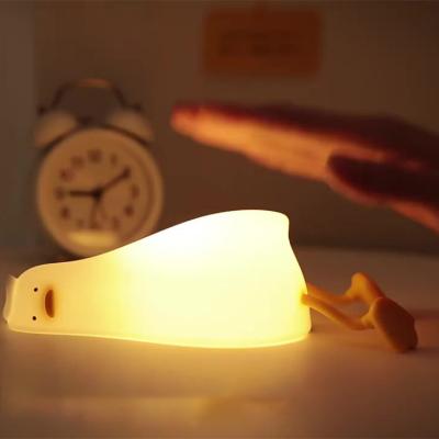 China Cute Bedroom Silicone Night Lamp Rechargeable Nursery Nightlight Timer Function Bedside Lamp for sale