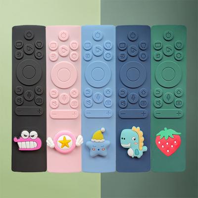China Silicone Rubber Keypad Remote Keypad Voice Tv Remote Control Silicone Protective Cover 3c71/5a60 Cartoon Cute for sale