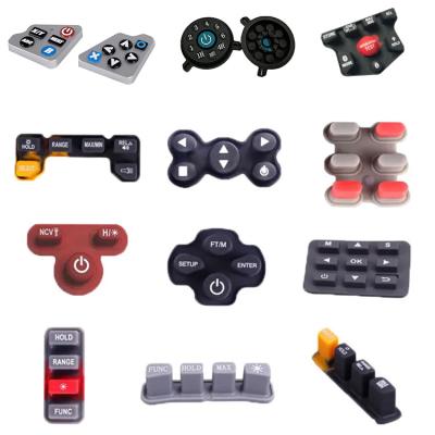 China Auto Silicone Rubber Keypad Air Conditioning Silicone Keypad Button Rubber Auto Refrigeration Button Pad for sale