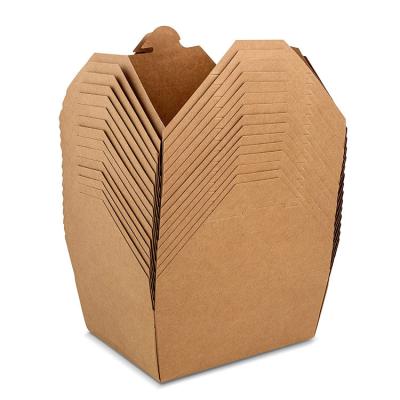 China Takeaway Kraft Food Container Paper Box For Salad Fruit Lunch FSC Certificate for sale