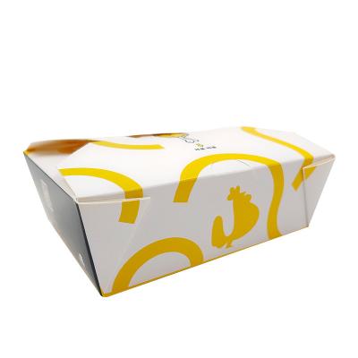 China Anti Dirty Greaseproof Food Container Paper Box Rectangle Shape For Restaurant for sale