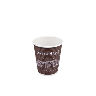China Compostable Double Wall Coffee Cups Disposable 12oz For Beverage for sale