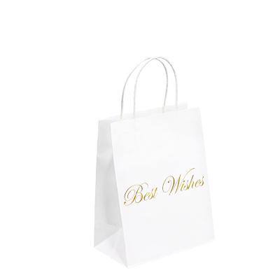 China Customised Uncoated Lining Thank You Paper Bag With Twist Rope Handle for sale