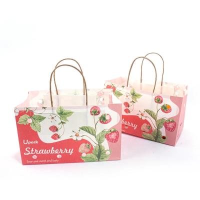China Customization Fruit Paper Bags for Fruit Vegetable Packaging Carry Weight 3kg for sale
