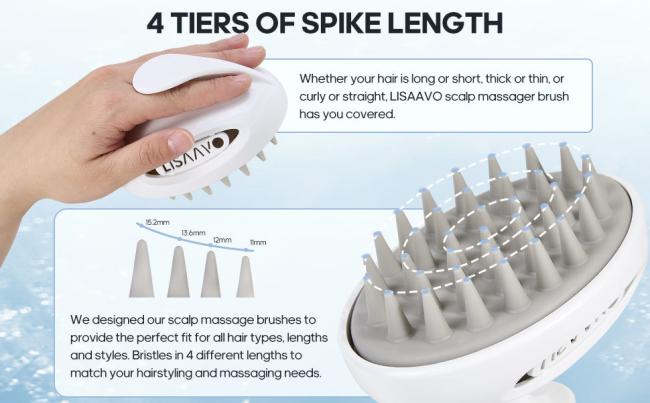 Interchangeable Scrubbers Scalp Massager - in use