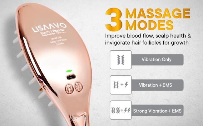 Microcurrent Scalp Comb product image showing full device