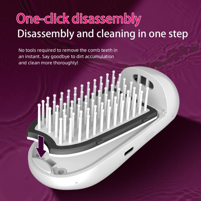 Vibration Blue Light Ionic Hair Brush side view