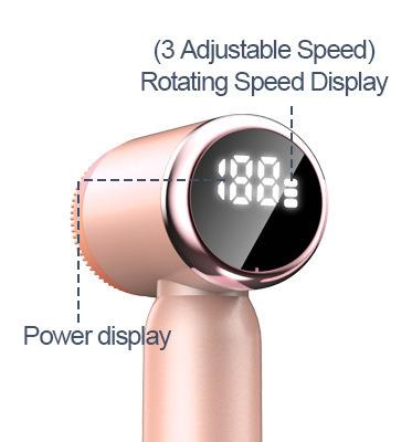Facial cleansing brush with charging cable