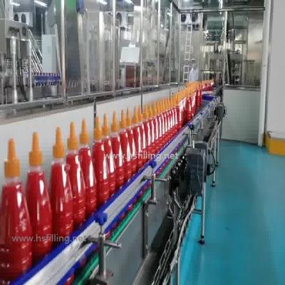 China máquina de rellenar de salsa de tomate de 10000bph 500ml de la botella del llenador de la máquina de rellenar de la botella de cristal de la salsa de tomate plástica automática llena de la botella en venta