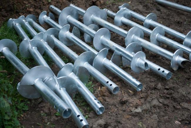 Helical Anchor Screw Pile Foundation Solar Power System