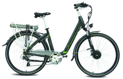 China Around The Block Electric Women'S Bicycles 250/500w Motor with Rear Rack for sale