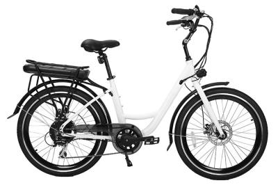 China 36V 250W Electric City Bicycle , 25KM/H Aluminum Alloy Long Range E Bike for sale