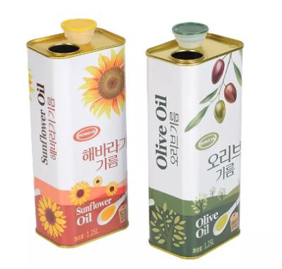 China PMS Printing Food Tin Can Cooking Oil Bottle Custom Logo for sale