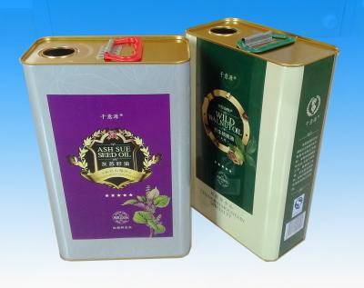 China aceite de cocina de 1000ml Olive Oil Tin Cans Waterproof Tin Containers en venta