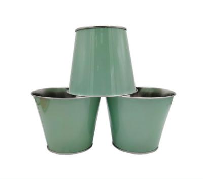 China Wholesale 5L to 10L  Large Ice Metal Tin Buckets With Metal Handle for sale
