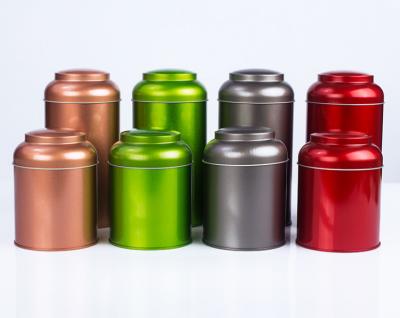 China ronda Tin Containers del color de Tin Tea Boxes 4 del vintage 700ml en venta