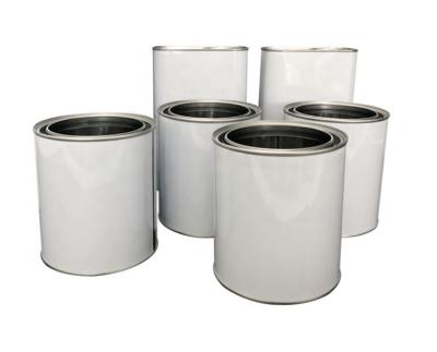 China White 1L 4L Metal Paint Tin Cans For Chemical for sale