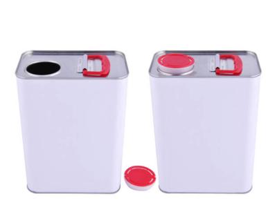 China 2L Rectangular Tin Containers For Paint Thinner Lubricant Oil Packing for sale