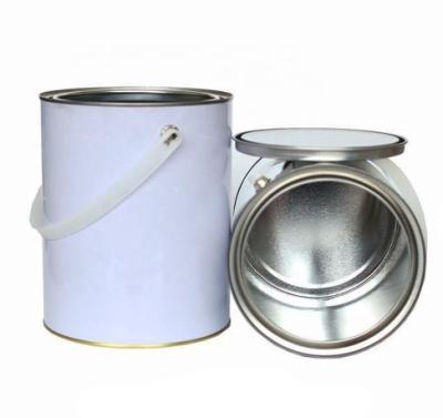 China SGS 4 Liter Empty Tin Can With Lid Metal Glue Can for sale